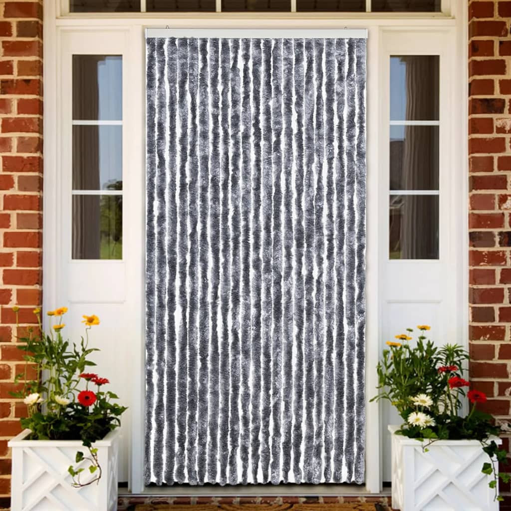 vidaXL Insektenschutz-Vorhang Silbern 90x200 cm Chenille