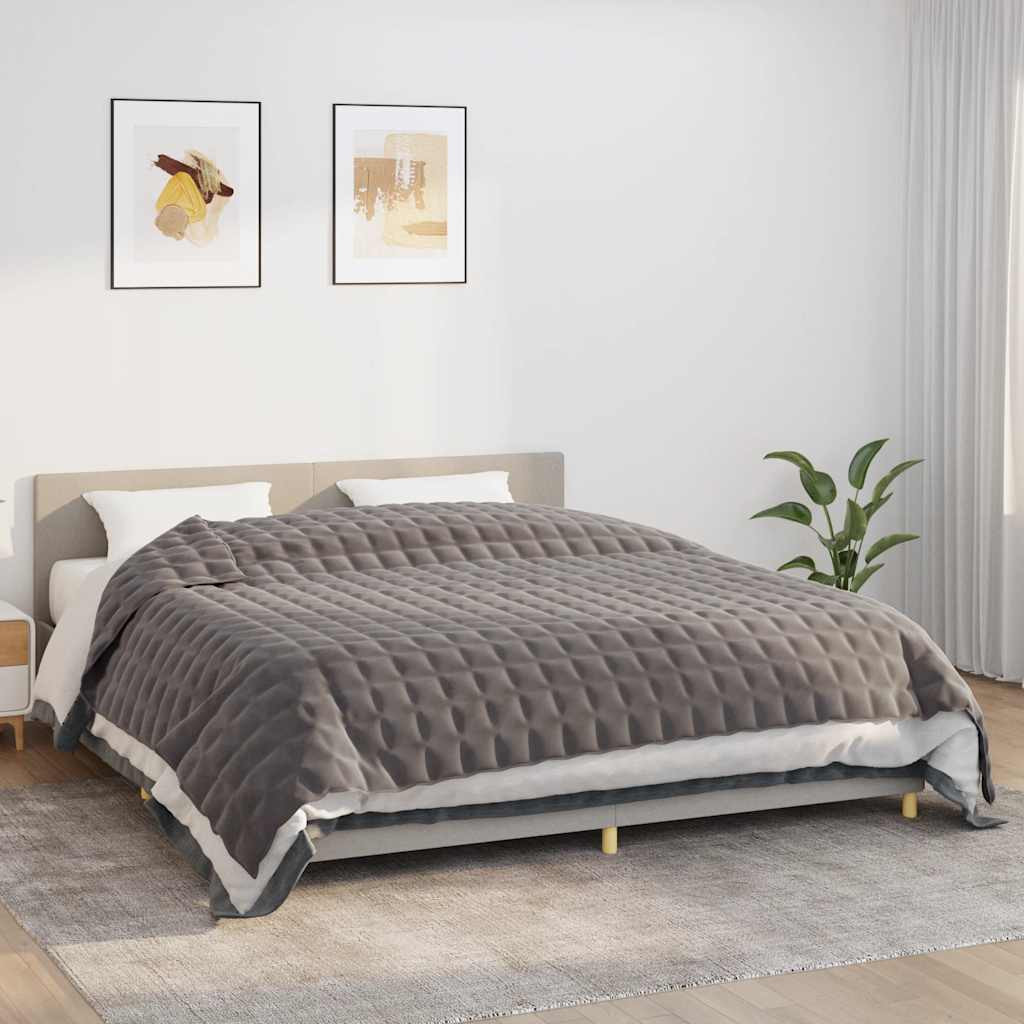 vidaXL Gewichtsdecke Grau 220x260 cm 15 kg Stoff