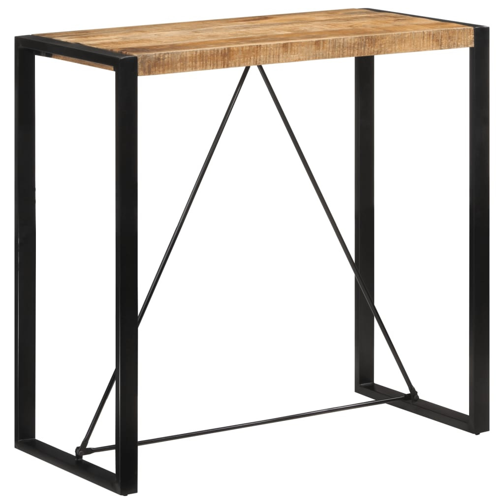vidaXL Bartisch 110x55x110 cm Massives Raues Mangoholz
