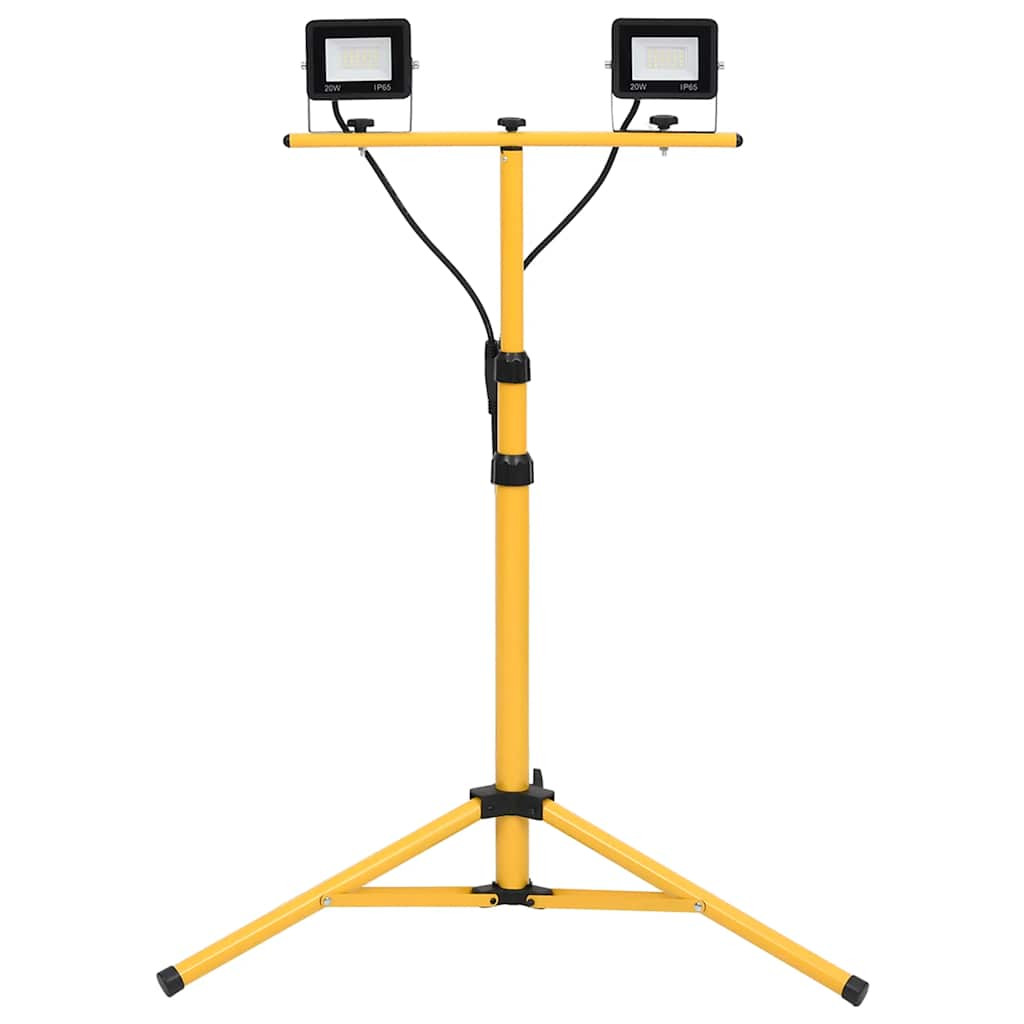 vidaXL LED-Fluter mit Stativ 2x20 W Kaltweiß