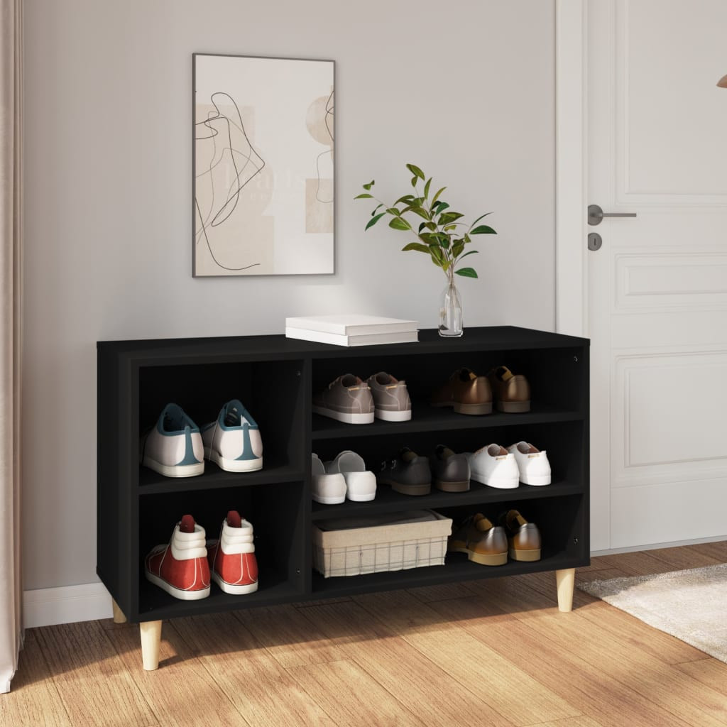 vidaXL Schuhregal Schwarz 102x36x60 cm Holzwerkstoff