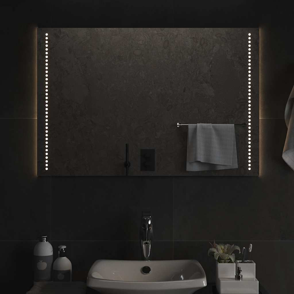 vidaXL LED-Badspiegel 90x60 cm