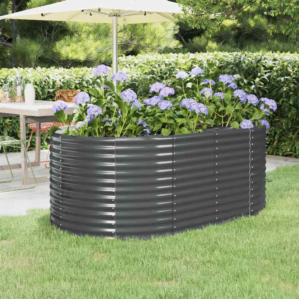 vidaXL Hochbeet Verzinkter Stahl 175x100x68 cm Anthrazit