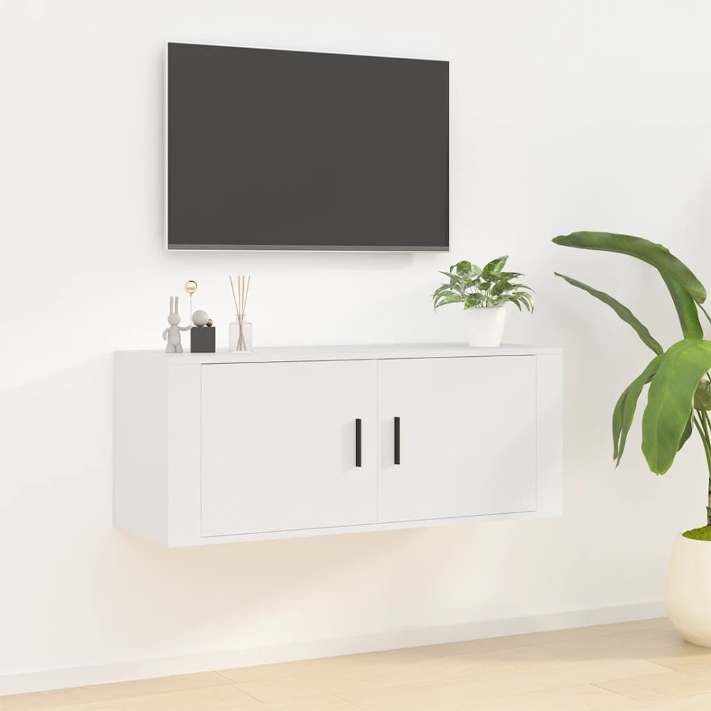 vidaXL TV-Wandschrank Weiß 100x34,5x40 cm