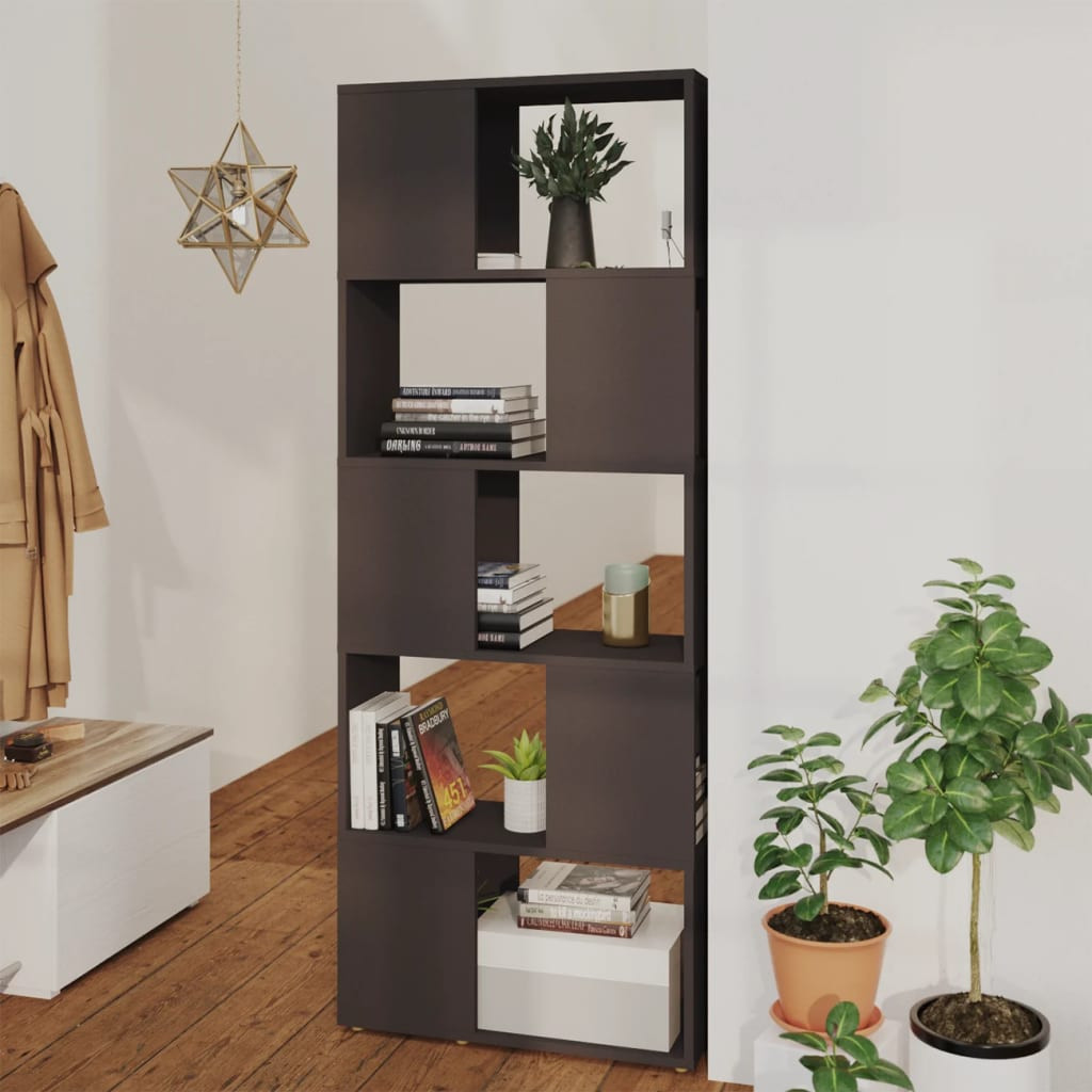 vidaXL Bücherregal Raumteiler Grau 60x24x155 cm Holzwerkstoff