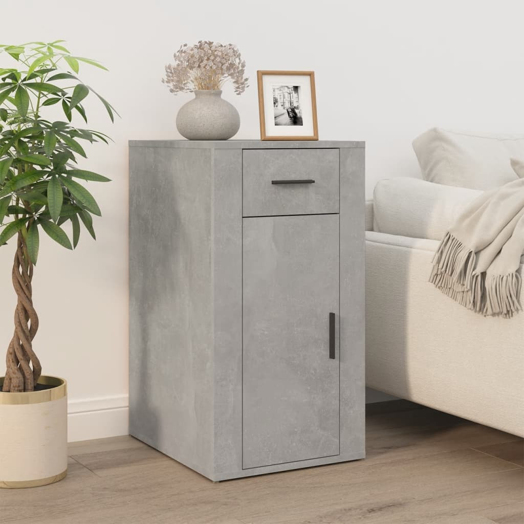vidaXL Büroschrank Betongrau 40x49x75 cm Holzwerkstoff
