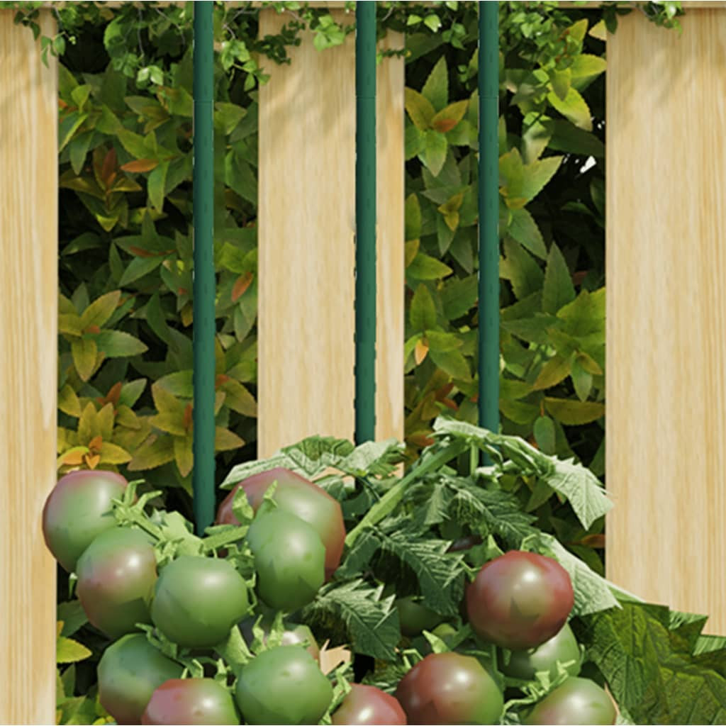 vidaXL Pflanzenstützen 30 Stk. Grün 60 cm Stahl