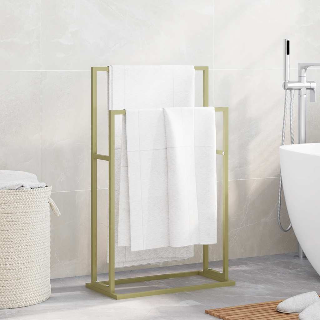 vidaXL Handtuchständer Gold 48x24x78,5 cm Eisen