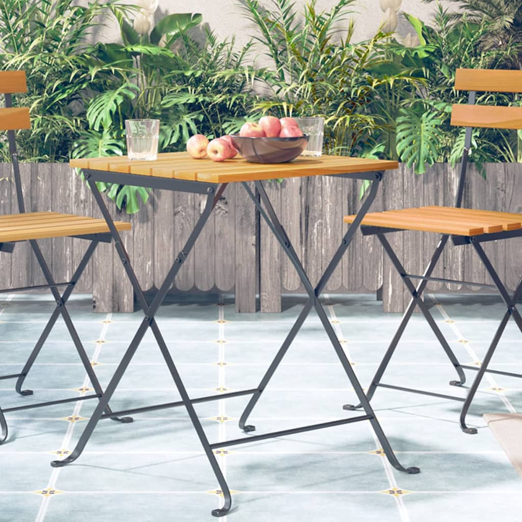vidaXL Bistrotisch 55x54x71 cm Akazie Massivholz