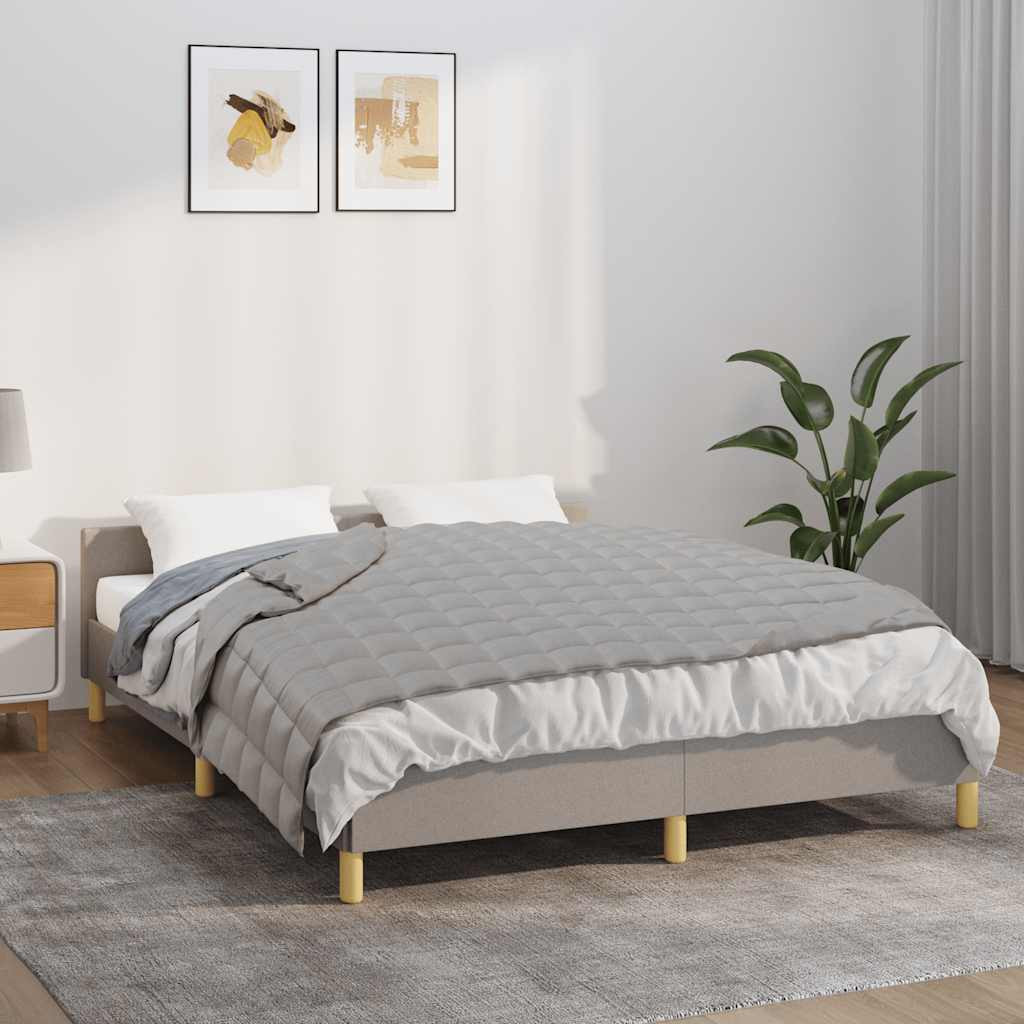 vidaXL Gewichtsdecke Grau 138x200 cm 6 kg Stoff