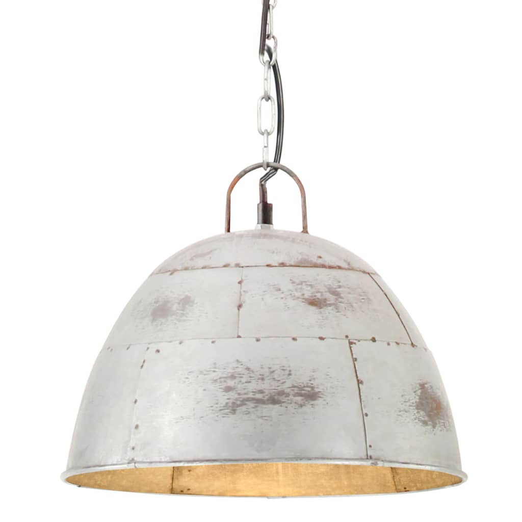 vidaXL Hängelampe Vintage Industriestil 25 W Silbern Rund 31 cm E27
