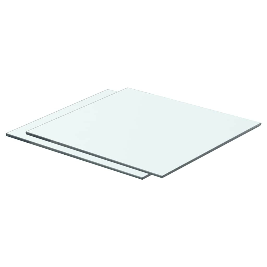 vidaXL Regalböden 2 Stk. Glas Transparent 40x30 cm