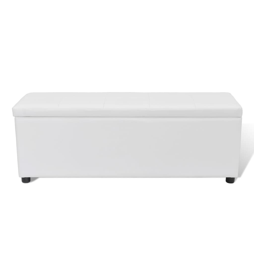 vidaXL Bank mit Stauraum Weiß 118x44x44 cm