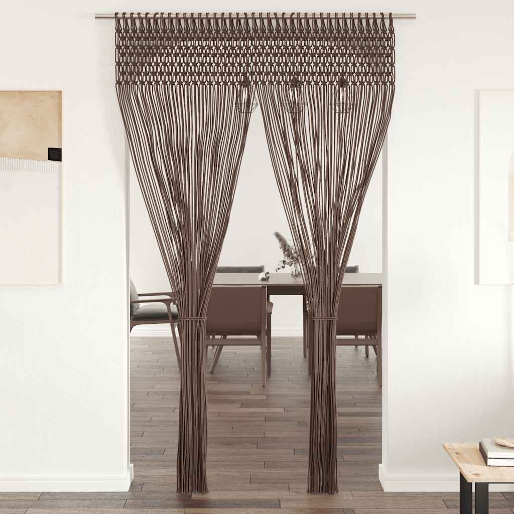 vidaXL Makramee Vorhang Taupe 140x240 cm Baumwolle