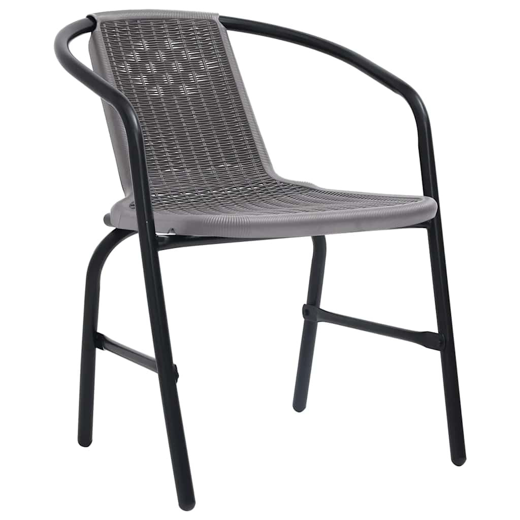 vidaXL Gartenstühle 8 Stk. Rattan-Optik Kunststoff und Stahl 110 kg