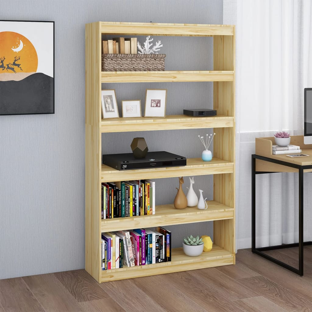 vidaXL Bücherregal/Raumteiler 100x30x167,5 cm Massivholz Kiefer