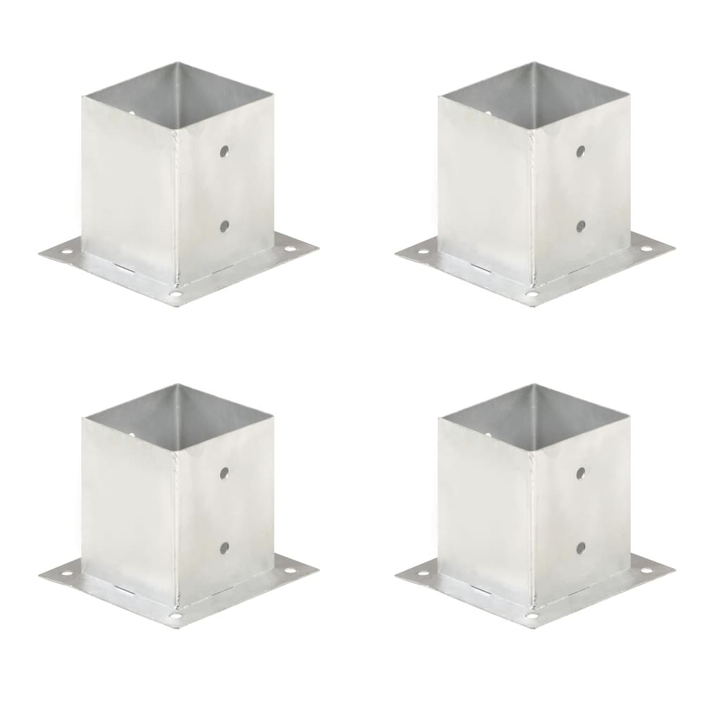 vidaXL Pfostenanker 4 Stk. Verzinktes Metall 121 mm