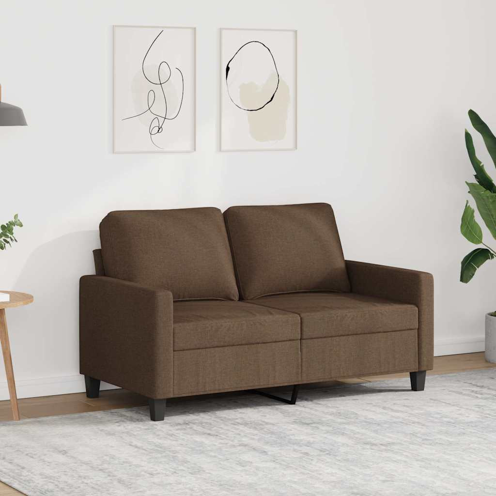 vidaXL 2-Sitzer-Sofa Braun 120 cm Stoff