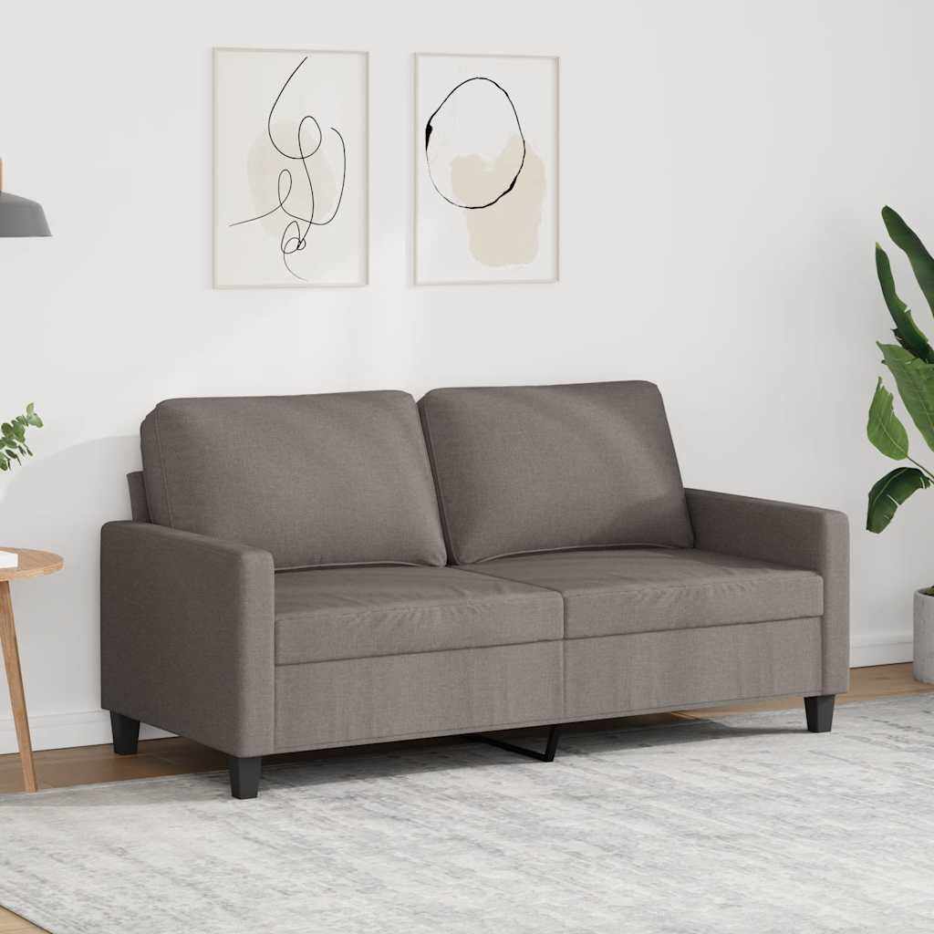 vidaXL 2-Sitzer-Sofa Taupe 140 cm Stoff