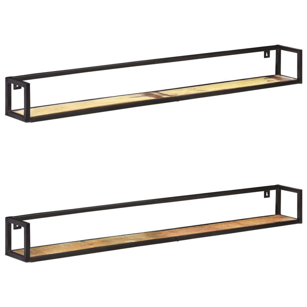 vidaXL Wandregale 2 Stk. 160 cm Altholz Massiv