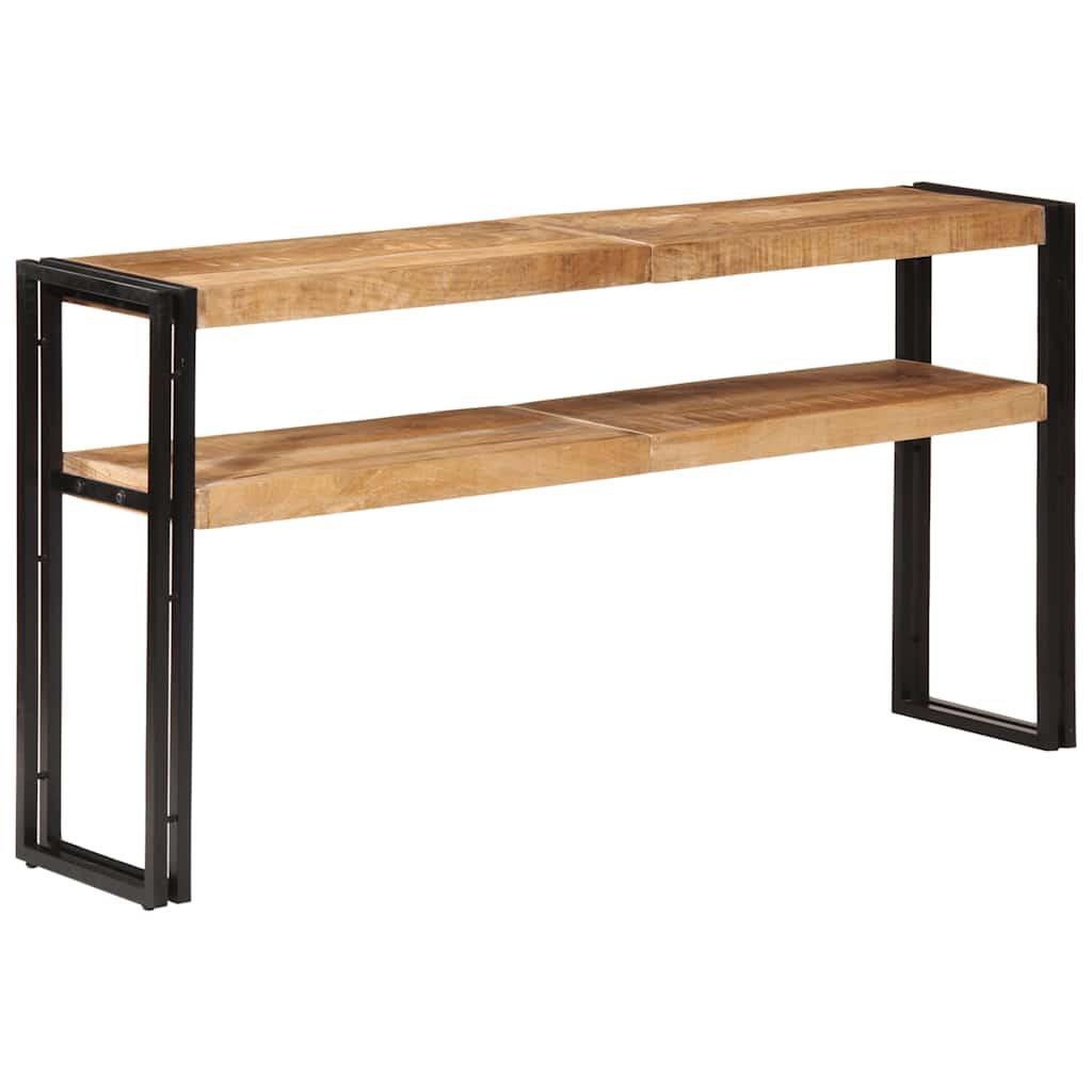 vidaXL Konsolentisch 150x30x75 cm Raues Mangoholz