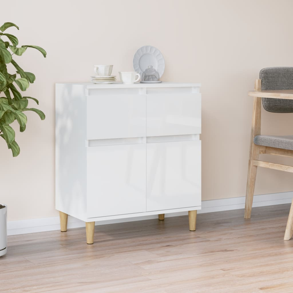 vidaXL Sideboard Hochglanz-Weiß 60x35x70 cm Holzwerkstoff