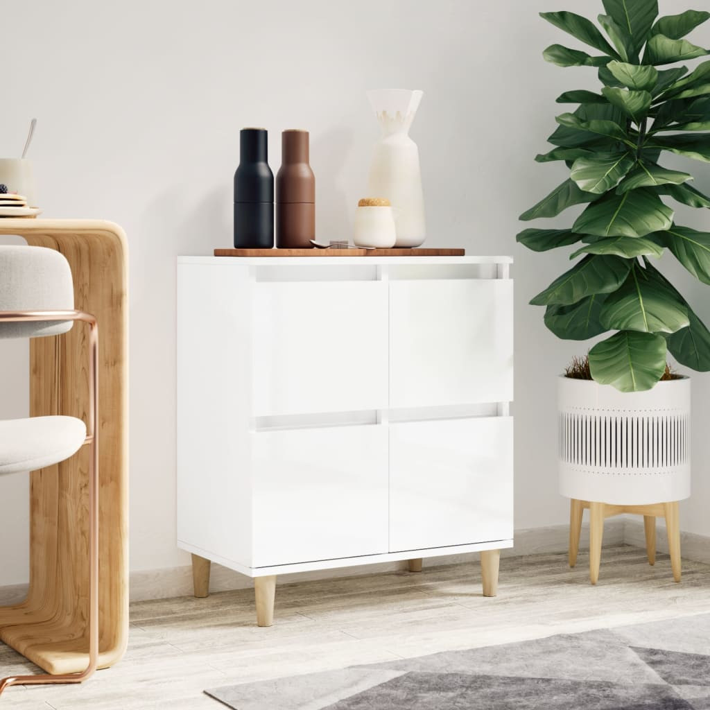 vidaXL Sideboard Hochglanz-Weiß 60x35x70 cm Holzwerkstoff