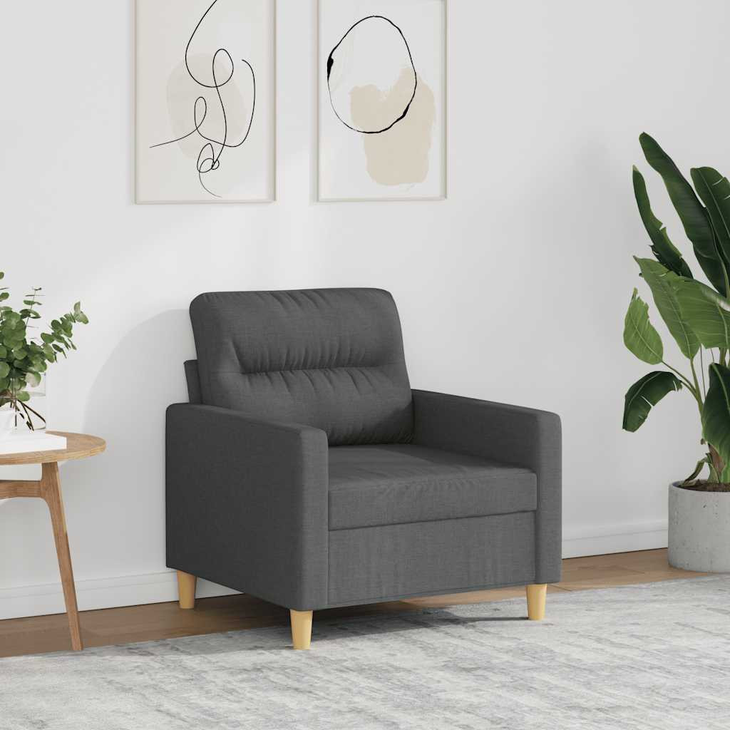 vidaXL Sofasessel Dunkelgrau 60 cm Stoff