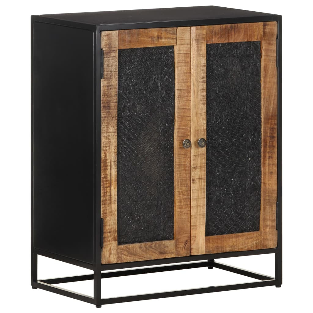 vidaXL Sideboard 60x35x75 cm Raues Mangoholz