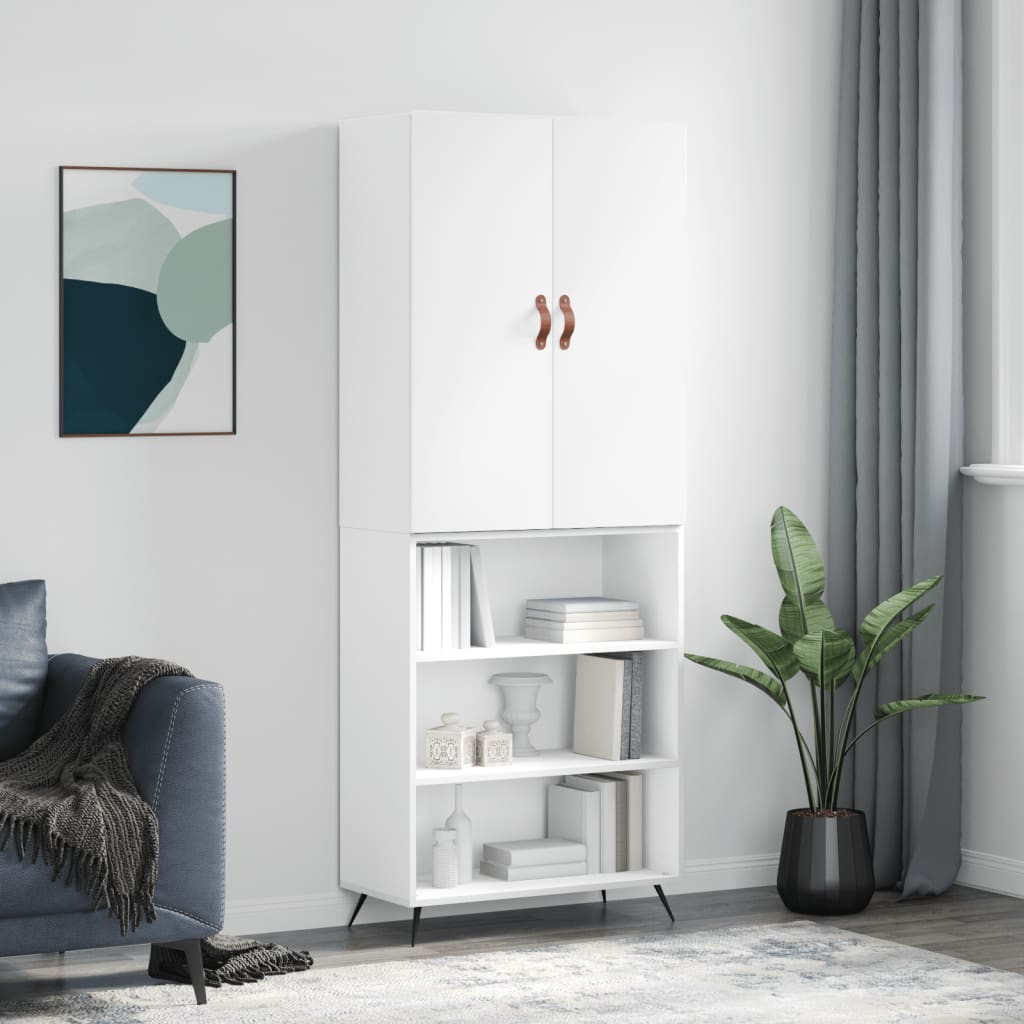 vidaXL Highboard Weiß 69,5x34x180 cm Holzwerkstoff