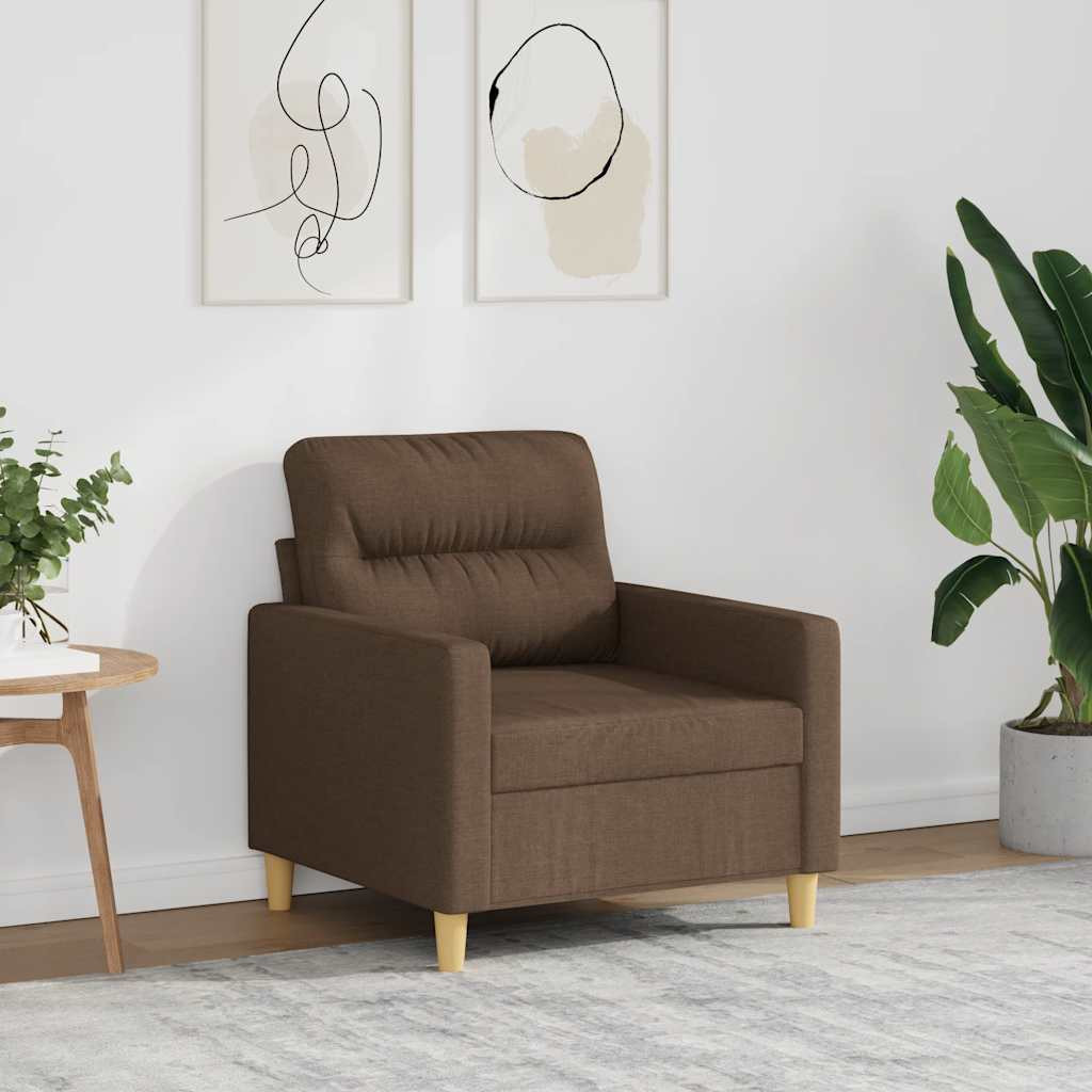 vidaXL Sofasessel Braun 60 cm Stoff