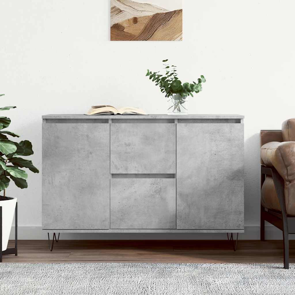 vidaXL Sideboard Betongrau 101,5x35x70 cm Holzwerkstoff