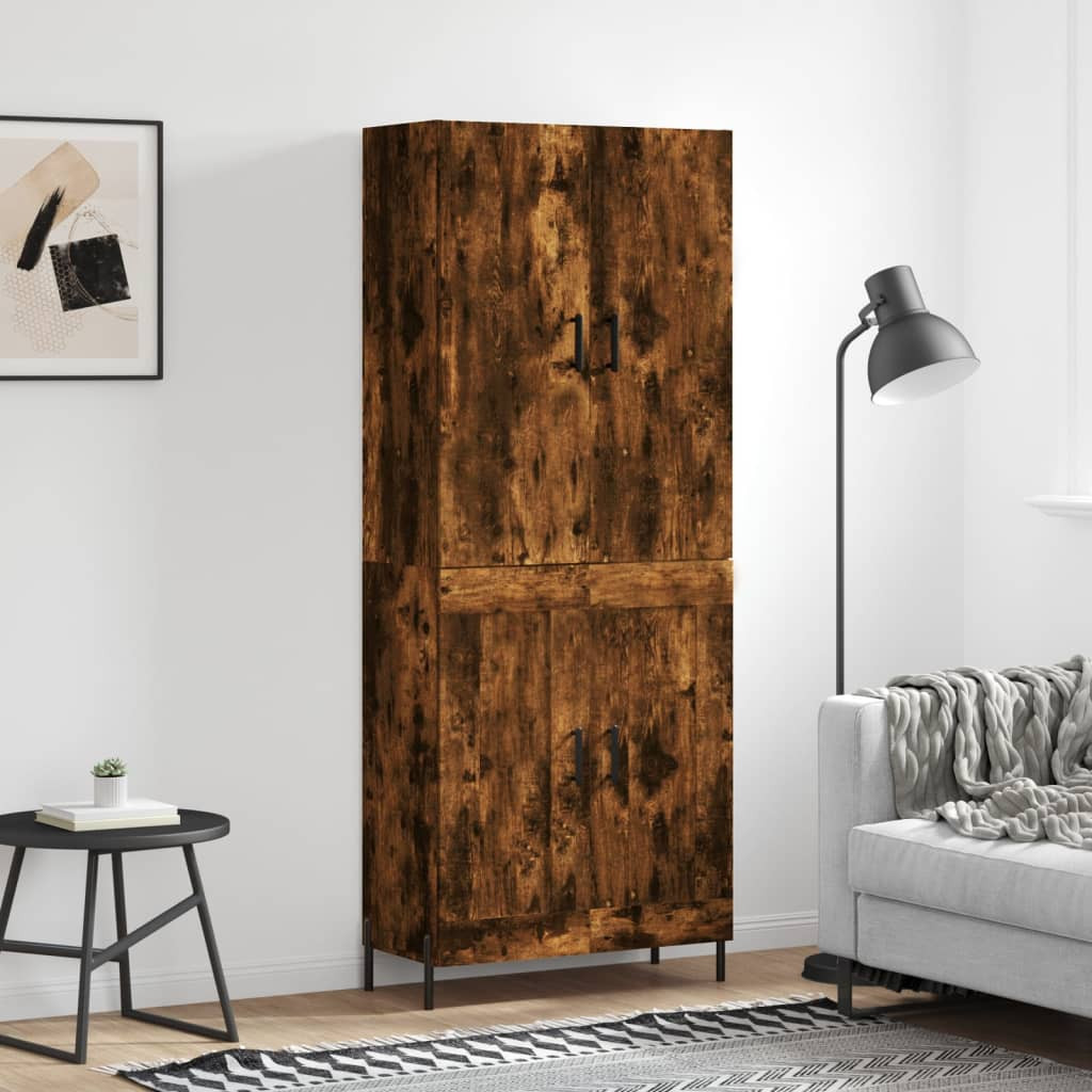 vidaXL Highboard Räuchereiche 69,5x34x180 cm Holzwerkstoff