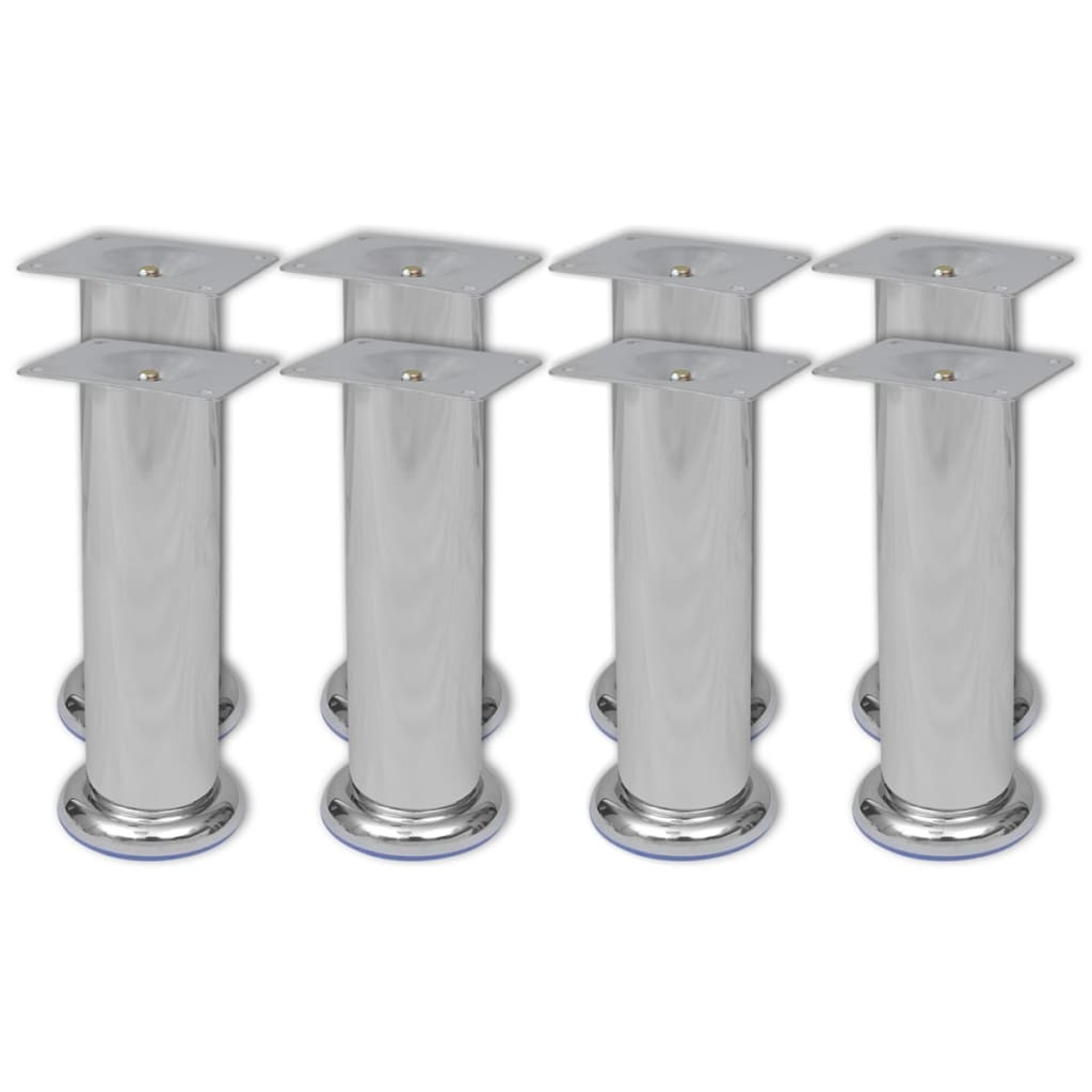 vidaXL Runde Sofabeine 8 Stk. Chrom 180 mm