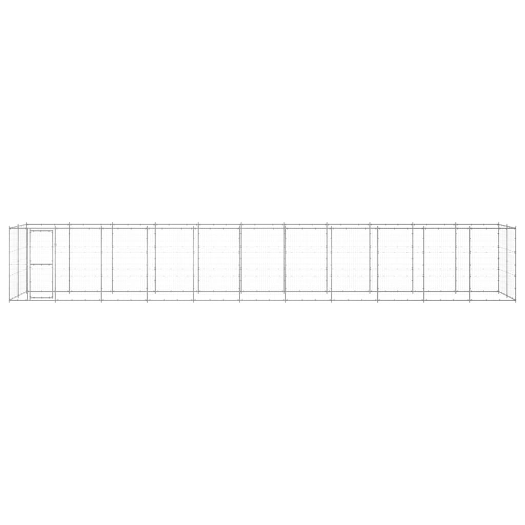 vidaXL Outdoor-Hundezwinger Verzinkter Stahl 26,62 m²