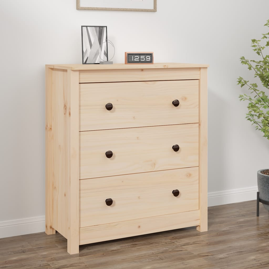vidaXL Sideboard 70x35x80 cm Massivholz Kiefer