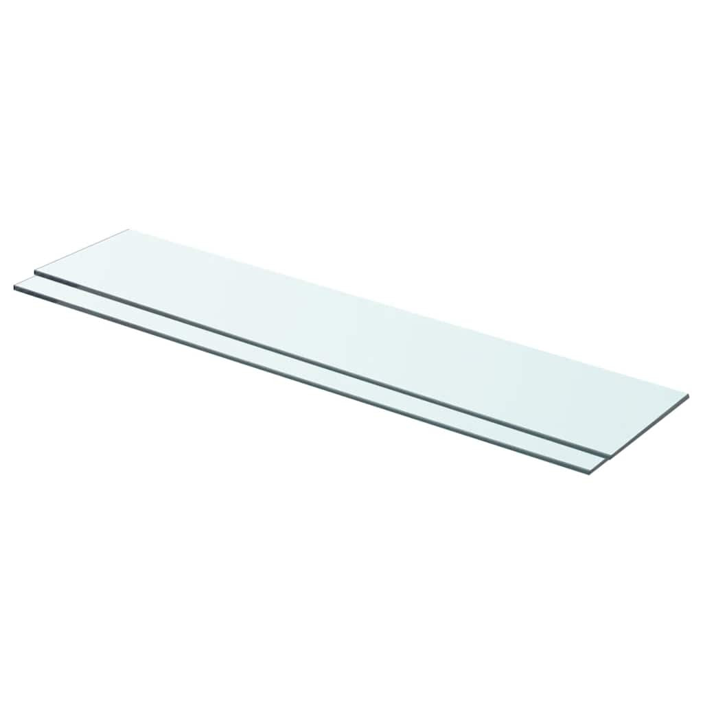 vidaXL Regalböden 2 Stk. Glas Transparent 70x15 cm