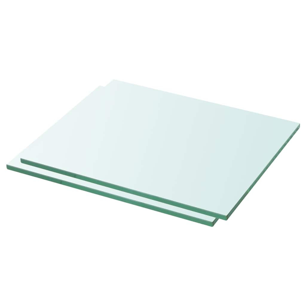 vidaXL Regalböden 2 Stk. Glas Transparent 30x20 cm