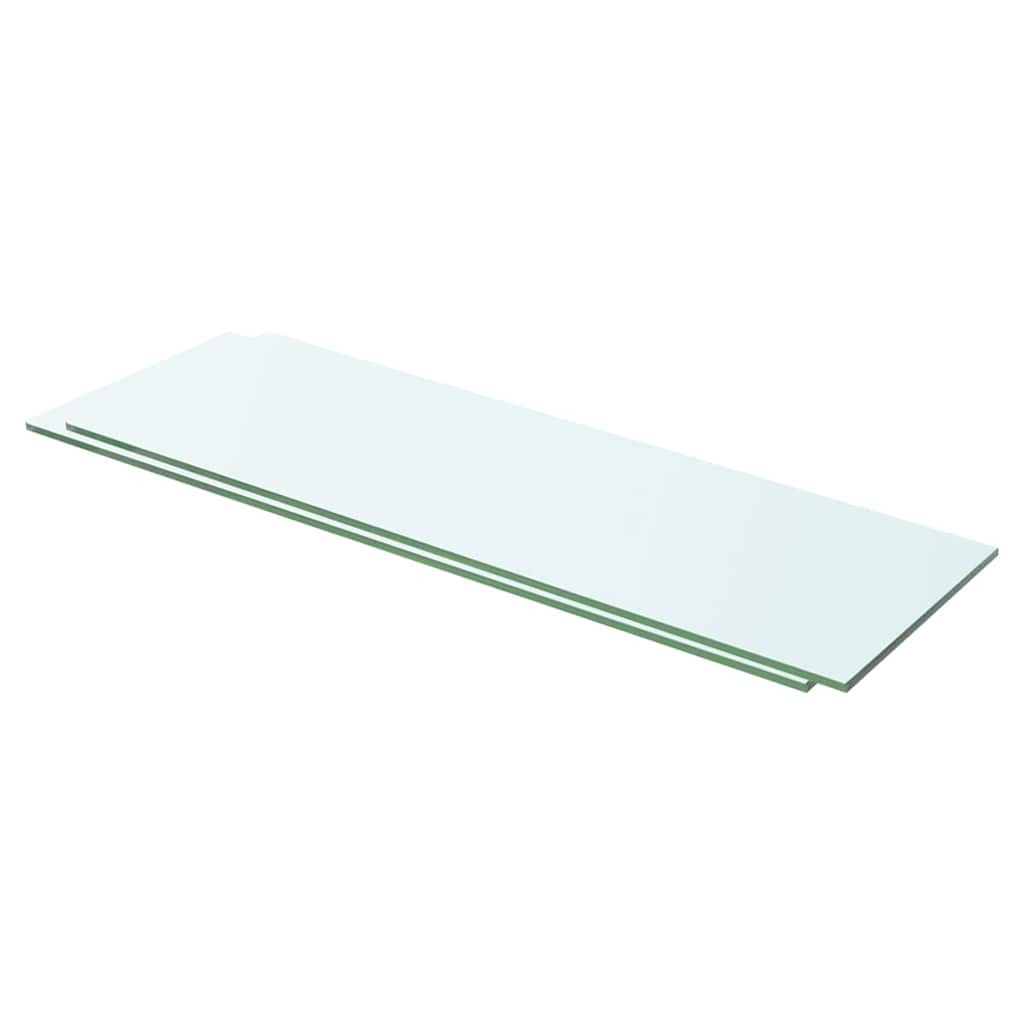 vidaXL Regalböden 2 Stk. Glas Transparent 60x15 cm