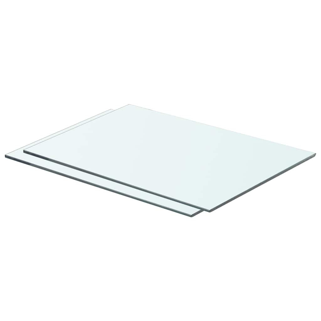 vidaXL Regalböden 2 Stk. Glas Transparent 50x30 cm
