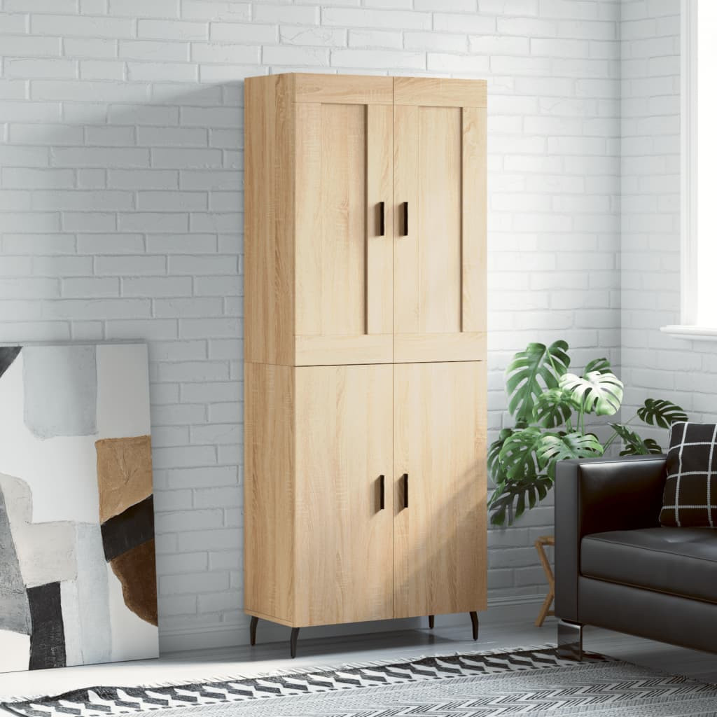 vidaXL Highboard Sonoma-Eiche 69,5x34x180 cm Holzwerkstoff