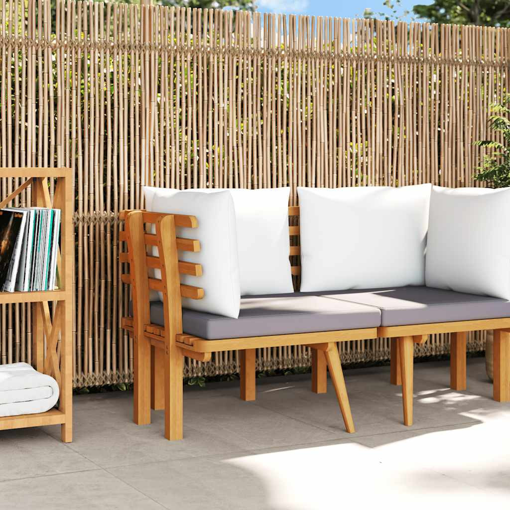 vidaXL Garten-Ecksofa mit Kissen Massivholz Akazie