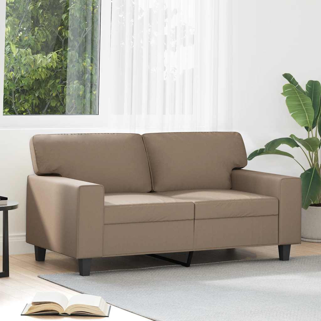 vidaXL 2-Sitzer-Sofa Cappuccino-Braun 120 cm Kunstleder
