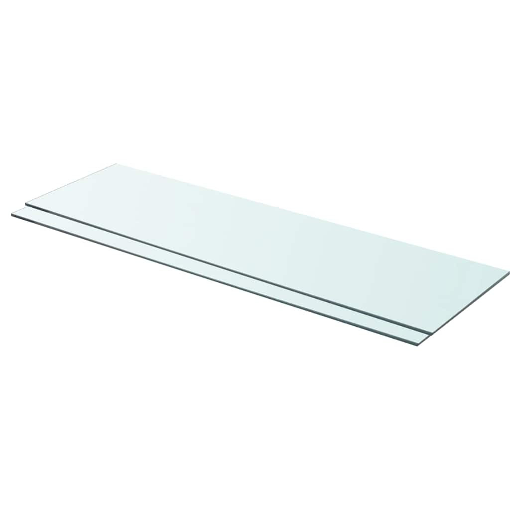 vidaXL Regalböden 2 Stk. Glas Transparent 90x25 cm