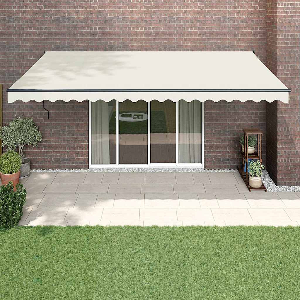 vidaXL Elektrische Markise mit Kurbel Creme 5x3 m