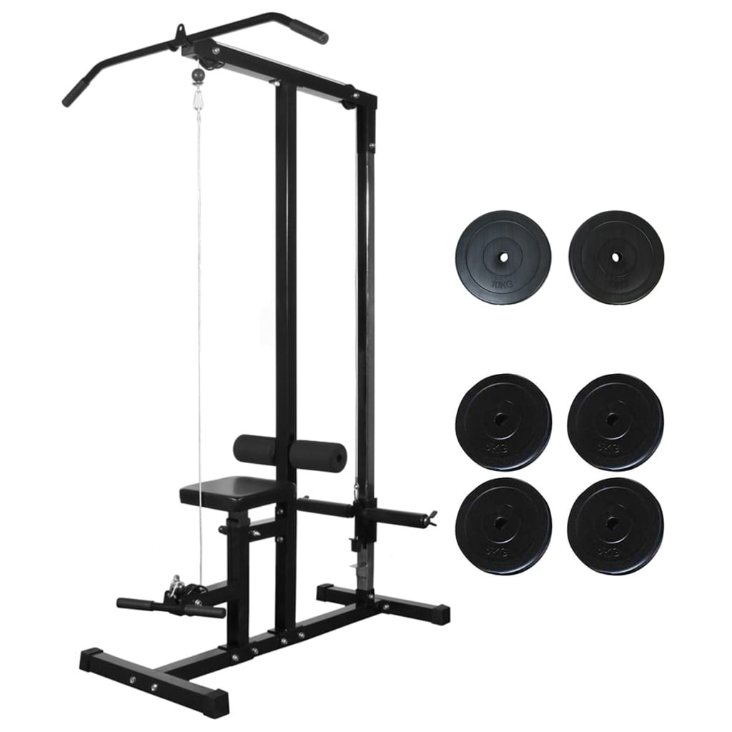 vidaXL Fitnessstation mit Gewichtsscheiben 40 kg