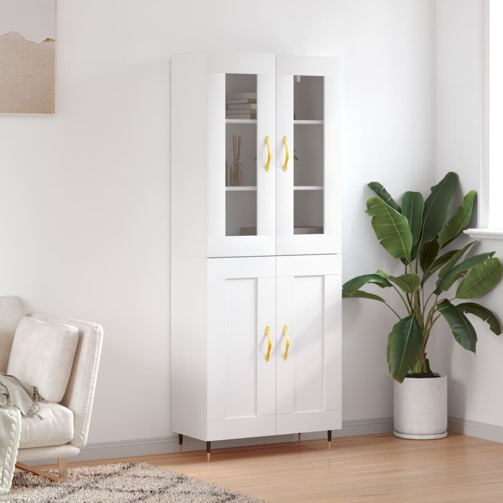 vidaXL Highboard Weiß 69,5x34x180 cm Holzwerkstoff