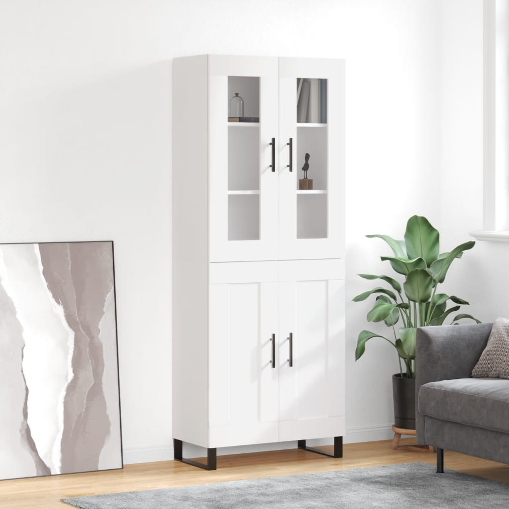 vidaXL Highboard Weiß 69,5x34x180 cm Holzwerkstoff