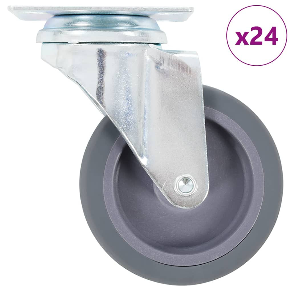 vidaXL 24 Stk. Lenkrollen 75 mm