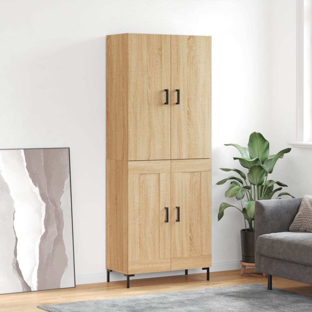 vidaXL Highboard Sonoma-Eiche 69,5x34x180 cm Holzwerkstoff